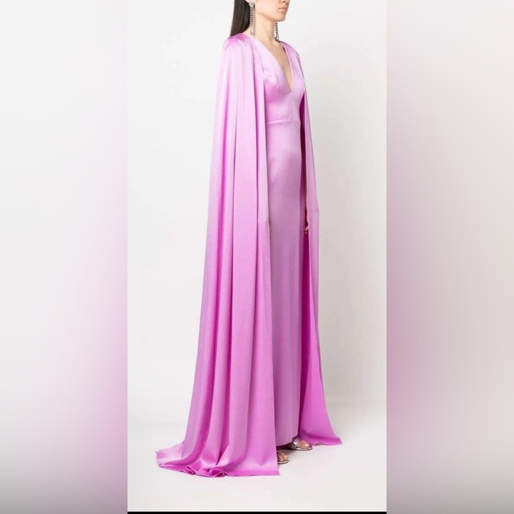 Alex Perry Hudson Cape Column Gown | Orchid | UK 12 / US 8 | NWT